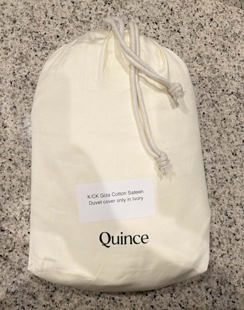 Quince Giza Cotton Sateen Duvet Cover King / California King Ivory